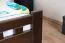 Letto singolo in legno massiccio di faggio 108, incl. rete a doghe, colore noce, superficie di riposo 140 x 200 cm, letto moderno per ospiti, montaggio rapido e semplice, robusto