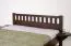 Letto matrimoniale in legno massiccio di faggio 108, colore noce, rete a doghe inclusa, superficie di riposo 160 x 200 cm, comodo letto per ospiti, resistente e robusto, facile da montare