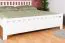 Letto king size 108, faggio massiccio, bianco, incl. rete a doghe, 180 x 200 cm