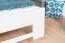 Letto singolo, letto per ospiti durevole in faggio massiccio 111, bianco, incl. rete a doghe, dimensioni del materasso 100 x 200 cm
