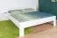 Letto matrimoniale bianco in faggio massiccio 114, letto per ospiti, incl. rete a doghe, superficie di appoggio 180 x 200 cm, robusto e stabile, lavorazione di alta qualità, montaggio semplice