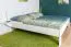 Letto matrimoniale bianco in faggio massiccio 114, letto per ospiti, incl. rete a doghe, superficie di appoggio 180 x 200 cm, robusto e stabile, lavorazione di alta qualità, montaggio semplice
