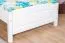 Letto singolo bianco, robusto letto per ospiti in legno di faggio massiccio 117, incl. rete a doghe, superficie di riposo 90 x 200 cm