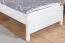 Letto singolo bianco, robusto letto per ospiti in legno di faggio massiccio 117, incl. rete a doghe, superficie di riposo 90 x 200 cm