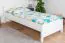 Letto bambini e ragazzi in legno massiccio di faggio 117 | Bianco moderno | Rete a doghe inclusa | 90 x 200 cm