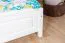 Letto bambini e ragazzi in legno massiccio di faggio 117 | Bianco moderno | Rete a doghe inclusa | 90 x 200 cm