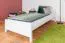 Letto singolo in legno massiccio, robusto letto per ospiti in faggio massiccio 117, bianco, incl. rete a doghe, superficie di appoggio 100 x 200 cm