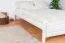 Letto singolo moderno, letto per ospiti in faggio massiccio bianco 117, con rete a doghe, superficie di riposo 140 x 200 cm, lavorazione di alta qualità, durevole nel tempo