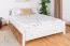 Letto singolo moderno, letto per ospiti in faggio massiccio bianco 117, con rete a doghe, superficie di riposo 140 x 200 cm, lavorazione di alta qualità, durevole nel tempo