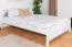 Letto singolo moderno, letto per ospiti in faggio massiccio bianco 117, con rete a doghe, superficie di riposo 140 x 200 cm, lavorazione di alta qualità, durevole nel tempo