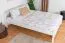 Letto singolo moderno, letto per ospiti in faggio massiccio bianco 117, con rete a doghe, superficie di riposo 140 x 200 cm, lavorazione di alta qualità, durevole nel tempo