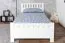 Letto per bambini e ragazzi bianco | Pino massiccio 68 | Rete a doghe inclusa | 100 x 200 cm | Robusto e facile da montare