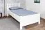 Letto per bambini e ragazzi bianco | Pino massiccio 68 | Rete a doghe inclusa | 100 x 200 cm | Robusto e facile da montare