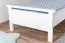 Letto singolo in legno massiccio, letto moderno per ospiti pino massiccio 70, bianco, incl. rete a doghe, superficie di appoggio 90 x 200 cm
