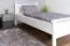 Letto singolo 100x200 cm in pino massiccio bianco | Design moderno | Rete a doghe inclusa