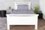 Letto singolo 100x200 cm in pino massiccio bianco | Design moderno | Rete a doghe inclusa