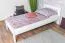 Letto singolo moderno, letto per ospiti in pino massiccio bianco 74, rete a doghe inclusa, superficie di sdraio 100 x 200 cm, montaggio rapido e semplice, stabile e durevole