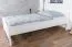 Letto singolo moderno, letto per ospiti in pino massiccio bianco 84, rete a doghe inclusa, superficie di riposo 120 x 200 cm, lavorazione di alta qualità, stabile e duratura
