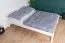Letto ragazzi bianco in pino massiccio 85 | Rete a doghe inclusa | Superficie 160 x 200 cm | Design semplice | Montaggio facile