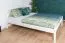 Letto matrimoniale bianco, letto moderno per ospiti pino massiccio 85, rete a doghe inclusa, superficie di appoggio 160 x 200 cm, design semplice, montaggio facile