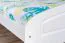 Camera da letto country D Junco | 4 pezzi | Bianco | Legno massiccio | Letto 140 x 200 cm | 2 comodini e armadio