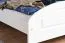 Letto singolo bianco, elegante letto per ospiti in pino massiccio 88, rete a doghe inclusa, superficie di riposo 90 x 200 cm, montaggio rapido e semplice