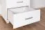 Cassettiera 4 cassetti in pino massiccio bianco Columba 19 | 101 x 60 x 50 cm | Moderna e resistente