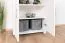 Cassettiera in legno di pino massiccio bianco Columba 02 | 1 cassetto, 3 scomparti | 123 x 80 x 50 cm | Montaggio rapido