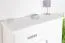 Cassettiera in pino massiccio bianco | 3 cassetti, 2 vani spaziosi | 79 x 100 x 42 cm | Montaggio rapido