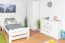 Cameretta bambini stile country | Set A Bueto 3 pezzi | Bianco | Legno massiccio | Letto 80 x 200 cm