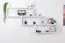 Mensola a muro in pino massello laccato bianco | Junco 280 | 85 x 180 x 20 cm | Design moderno