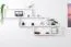 Mensola a muro in pino massello laccato bianco | Junco 280 | 85 x 180 x 20 cm | Design moderno