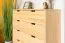 Cassettiera in pino massiccio naturale Aurornis 33 | 104 x 96 x 40 cm | Design moderno | Alta qualità