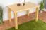 Tavolo in legno massello di pino naturale Junco 240A (quadrato) - Dimensioni 80 x 120 cm