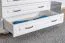 Cassettiera compatta con 3 ampi cassetti | Pino massiccio Pipilo 23 | Bianco | 58 x 96 x 55 cm | Robusta e resistente