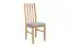 Sedia SIGULDA imbottita grigia | Rovere Grandson | Legno massiccio di faggio | Seduta 47 cm | Schiuma T-25