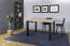 Tavolo da pranzo LELDE nero e rovere | Allungabile salvaspazio | 80 x 80/160 cm | Piano laminato 32 mm