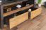 Mobile porta TV "Selun" 13 | Rovere marrone scuro e grigio | 53 x 130 x 53 cm | Design moderno senza maniglie