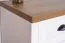 Cassettiera Segnas 02 | Bianco pino e marrone rovere | 88 x 130 x 43 cm | 3 cassetti, 3 ante
