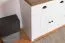 Cassettiera Segnas 02 | Bianco pino e marrone rovere | 88 x 130 x 43 cm | 3 cassetti, 3 ante