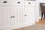 Cassettiera Segnas 02 | Bianco pino e marrone rovere | 88 x 130 x 43 cm | 3 cassetti, 3 ante