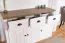 Cassettiera Segnas 02 | Bianco pino e marrone rovere | 88 x 130 x 43 cm | 3 cassetti, 3 ante