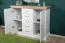 Madia stile country "Badile" 01 | pino bianco e marrone | 98 x 127 x 46 cm | 2 ante, 5 cassetti, 2 ripiani