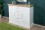 Madia stile country "Badile" 01 | pino bianco e marrone | 98 x 127 x 46 cm | 2 ante, 5 cassetti, 2 ripiani