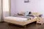 Letto singolo in pino cembro massiccio | Senza metallo | Superficie 120 x 200 cm | Wooden Nature 427