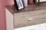 Set ingresso 3 pezzi Sagone | Rovere marrone scuro e bianco | Design moderno | Maniglie in metallo argento
