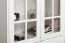 Vetrinetta Falefa 07 avorio | 2 ante in vetro | Cassetto Soft-Close | 128 x 101 x 49 cm | Design moderno
