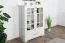 Vetrinetta Falefa 07 avorio | 2 ante in vetro | Cassetto Soft-Close | 128 x 101 x 49 cm | Design moderno