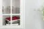 Vetrinetta Falefa 07 avorio | 2 ante in vetro | Cassetto Soft-Close | 128 x 101 x 49 cm | Design moderno