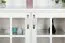 Vetrinetta Falefa 07 avorio | 2 ante in vetro | Cassetto Soft-Close | 128 x 101 x 49 cm | Design moderno